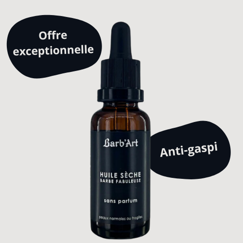 Huile Sèche Barbe Fabuleuse - Sans Parfum - 30ml