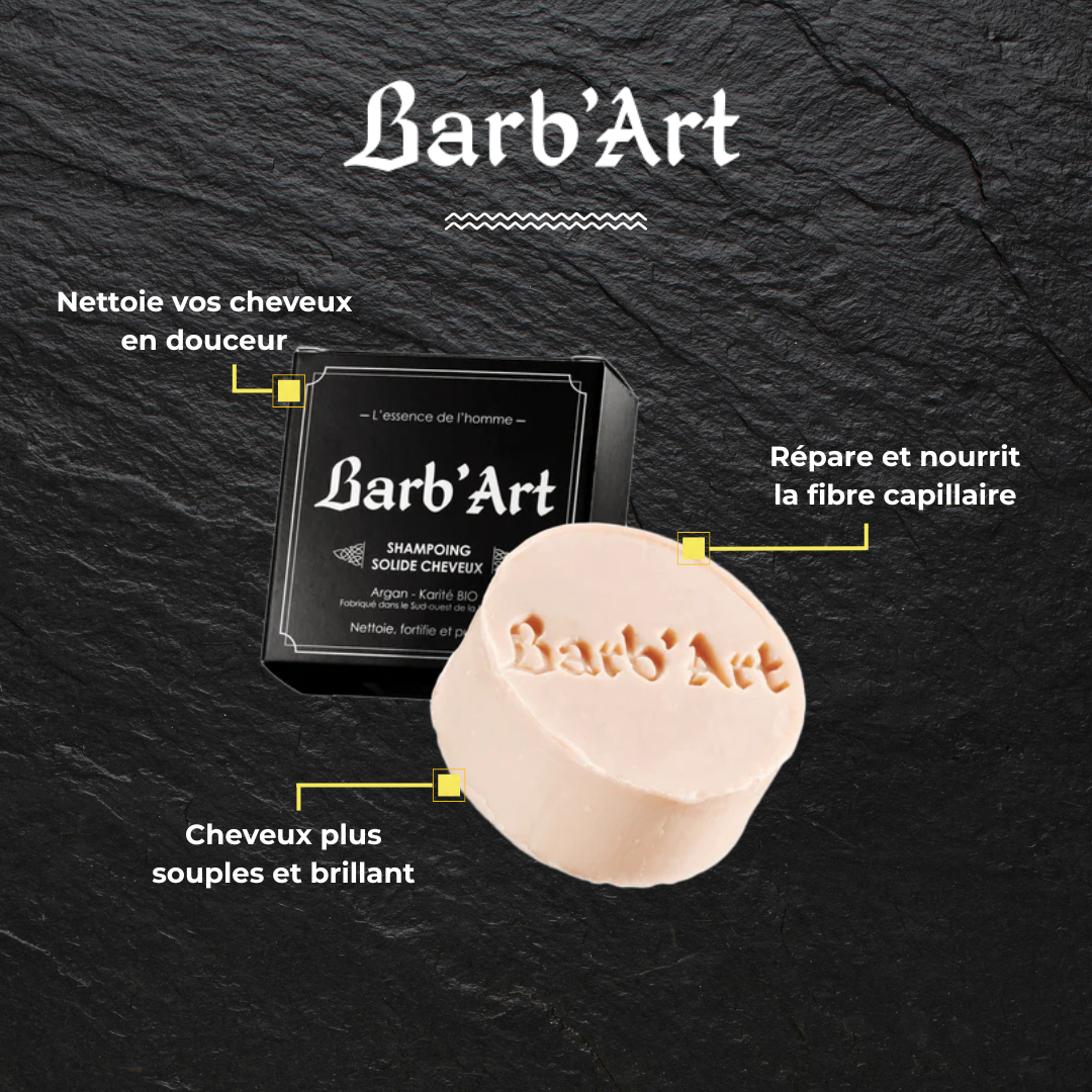 Shampoing Solide - Cheveux Normaux à Secs ou Abimés - Argan & Karité Bio