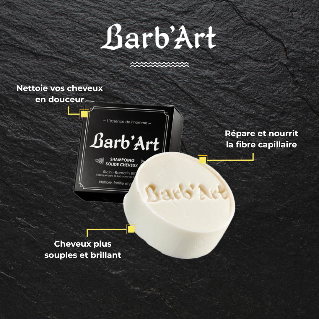 Shampoing Solide - Cheveux Normaux ou à Tendance Grasse - Ricin & Romarin Bio