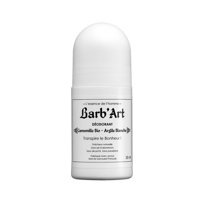 Déodorant Homme - Fraîcheur naturelle - Camomille Bio - barbartfr
