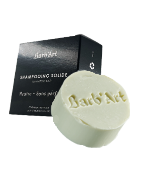Shampooing Solide NEUTRE - Sans huile essentielle ni parfum ajoutés – Argan & Avocat Bio - barbartfr