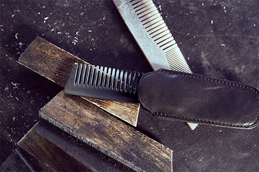 Le peigne à barbe Barb'Art : le top, fait main en corne naturelle