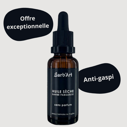 Huile Sèche Barbe Fabuleuse - Sans Parfum - 30ml