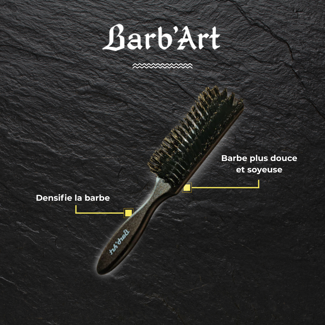 Brosse à CHEVEUX artisanale  - Poils de sanglier