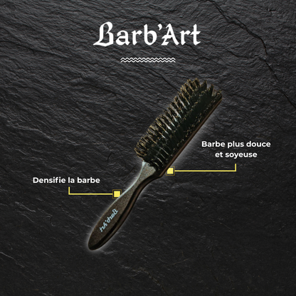 Brosse à CHEVEUX artisanale  - Poils de sanglier