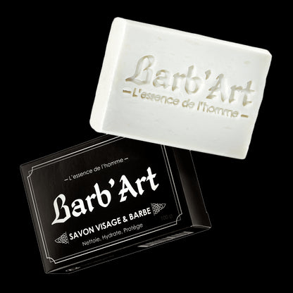 Savon barbe &amp; visage - Peaux normales ou à tendance grasse - Olive bio &amp; Romarin Bio - barbartfr