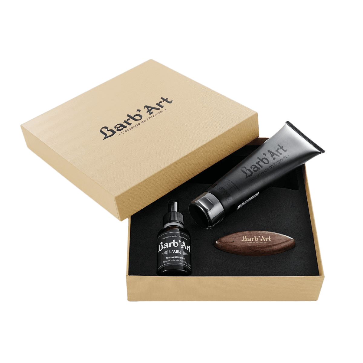 Coffret Cadeau Beige - Avec Brosse à Barbe de Voyage - barbartfr