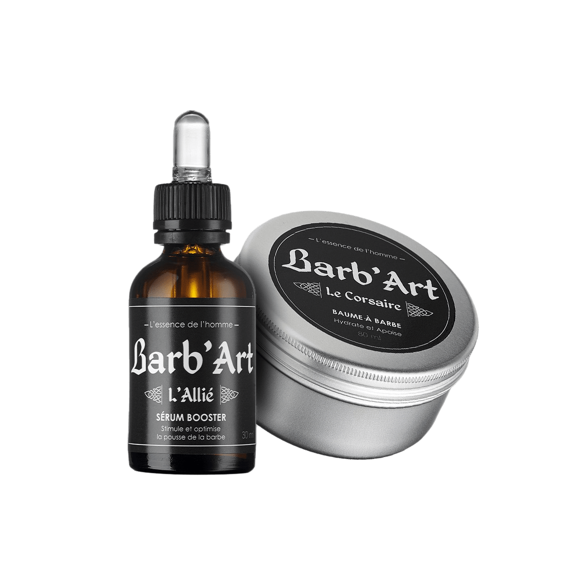Kit barbe - Sérum Booster Soin Fortifiant Barbe &amp; Baume à Barbe - barbartfr
