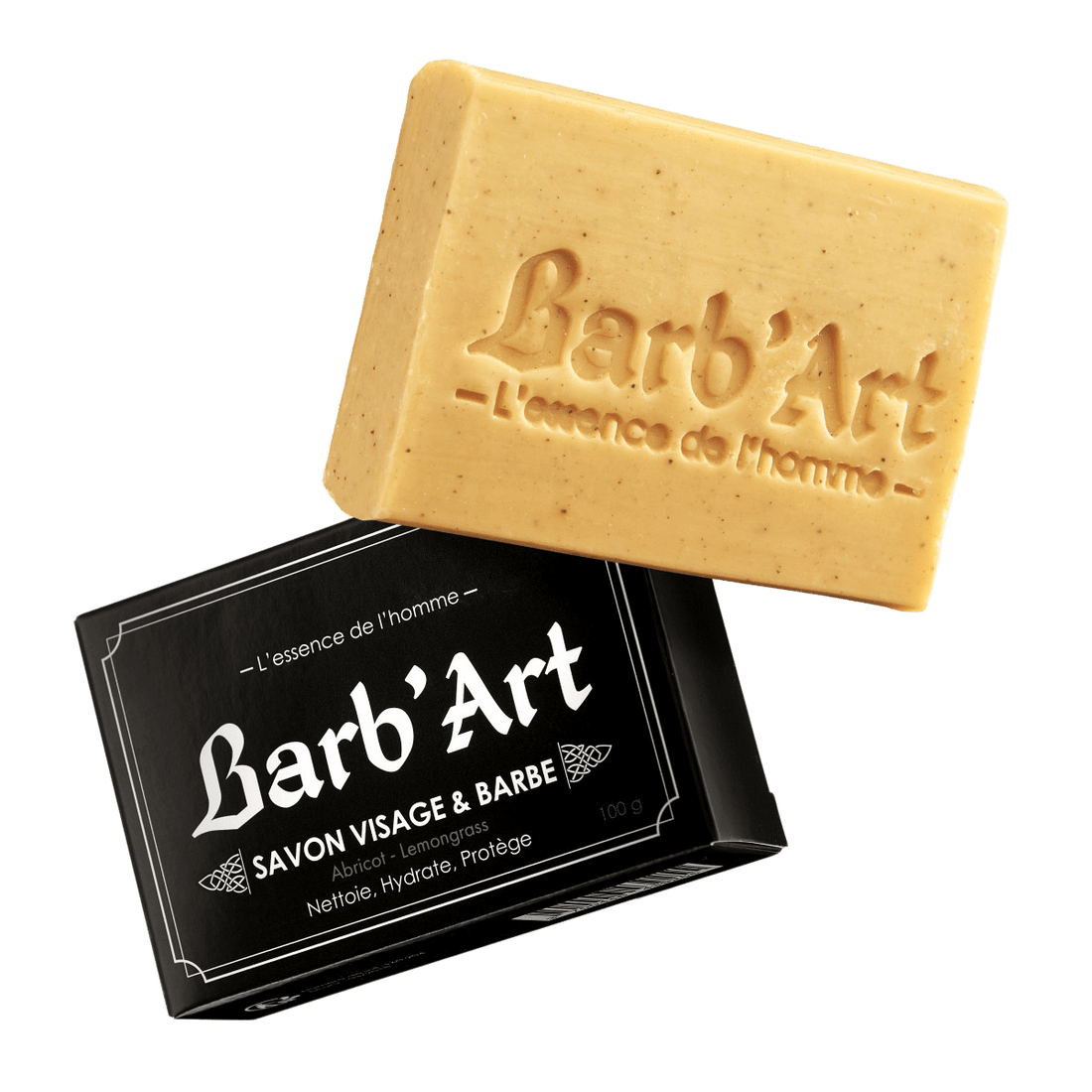 Savon barbe & visage - Peaux normales à sèches - Abricot & Lemongrass Bio - barbartfr