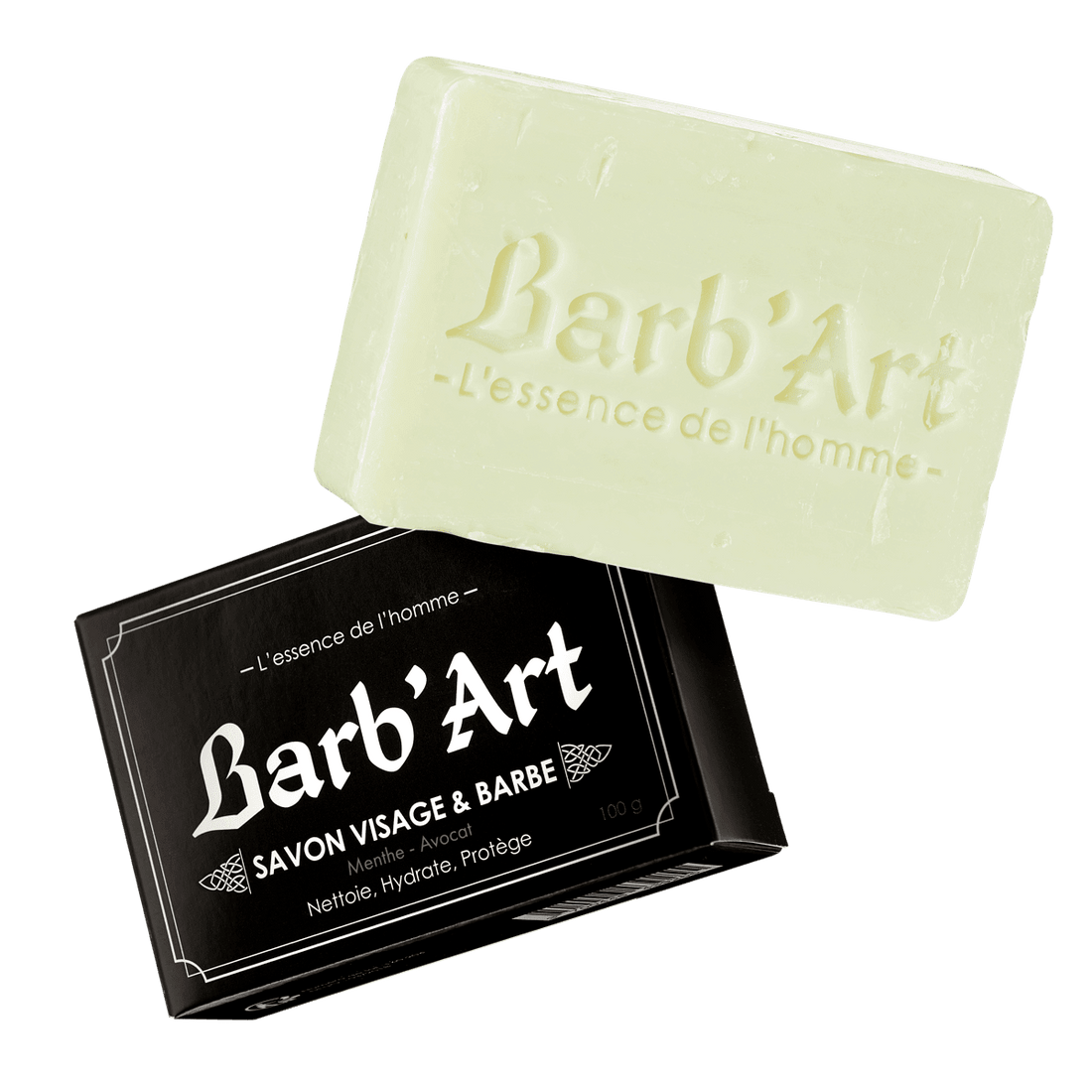 Savon Barbe & Visage - Peaux Normales à Sèches - Menthe & Avocat Bio