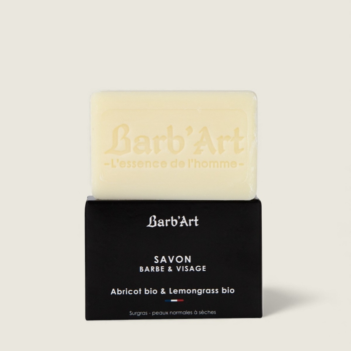 Savon Barbe & Visage - Peaux Normales à Sèches - Abricot & Lemongrass Bio