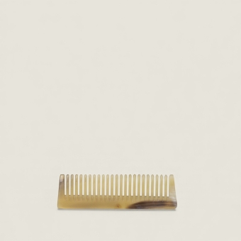 Peigne à Barbe Artisanal en Corne Naturelle - Fait main